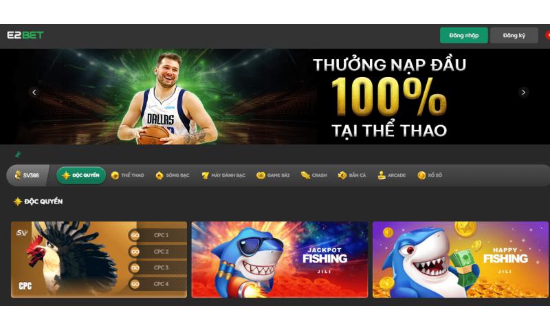 Tham gia đăng ký E2bet nhận nhiều ưu đãi hấp dẫn